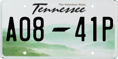 TN license plate A0841P