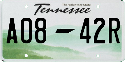 TN license plate A0842R