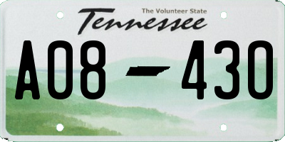 TN license plate A0843O