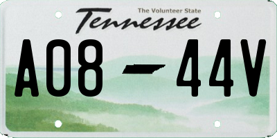TN license plate A0844V