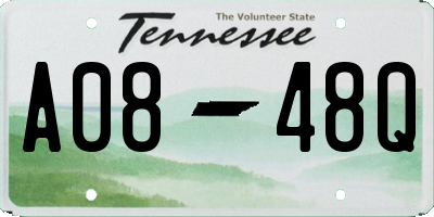 TN license plate A0848Q