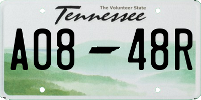 TN license plate A0848R