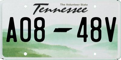 TN license plate A0848V
