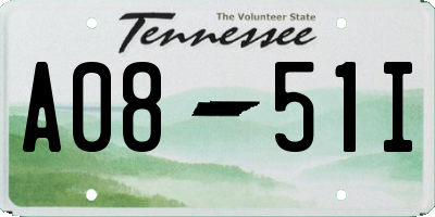 TN license plate A0851I