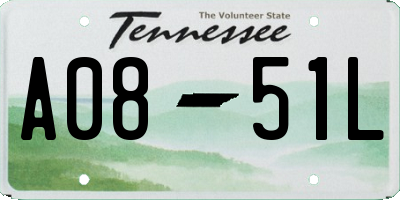 TN license plate A0851L