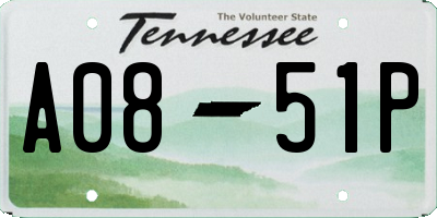TN license plate A0851P