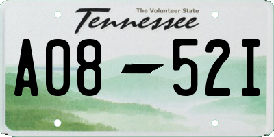 TN license plate A0852I