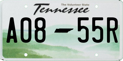 TN license plate A0855R