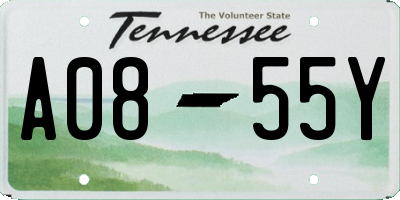 TN license plate A0855Y