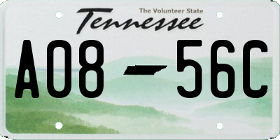 TN license plate A0856C