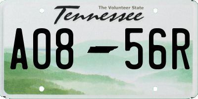 TN license plate A0856R