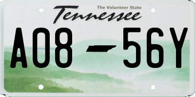 TN license plate A0856Y