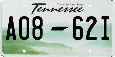 TN license plate A0862I