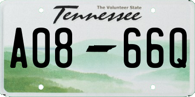 TN license plate A0866Q