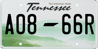 TN license plate A0866R