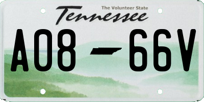TN license plate A0866V