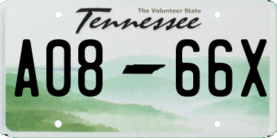 TN license plate A0866X