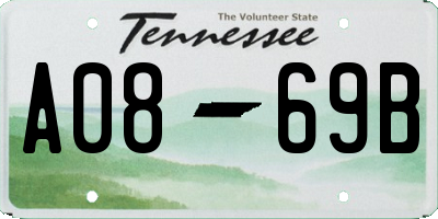 TN license plate A0869B