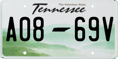 TN license plate A0869V