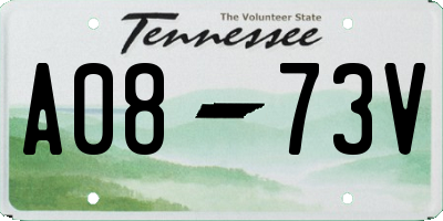 TN license plate A0873V