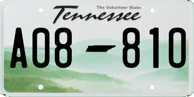 TN license plate A0881O