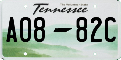 TN license plate A0882C
