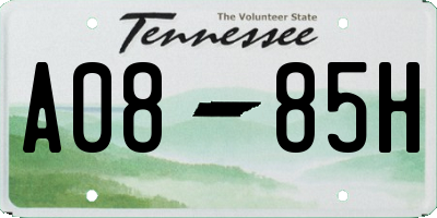 TN license plate A0885H