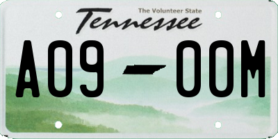 TN license plate A0900M