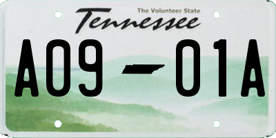 TN license plate A0901A
