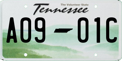 TN license plate A0901C