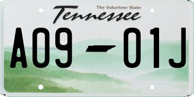 TN license plate A0901J