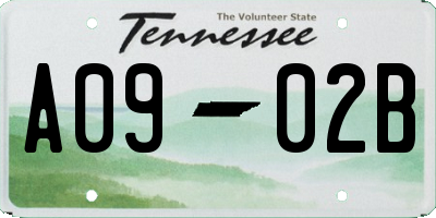 TN license plate A0902B