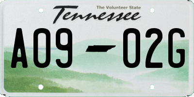 TN license plate A0902G