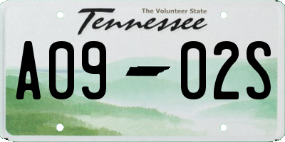 TN license plate A0902S