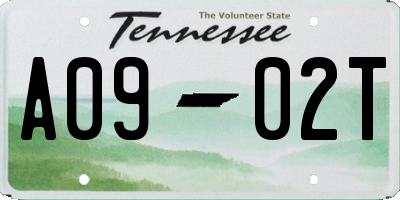 TN license plate A0902T