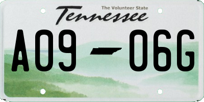 TN license plate A0906G