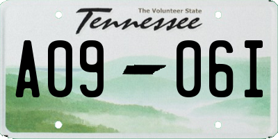 TN license plate A0906I