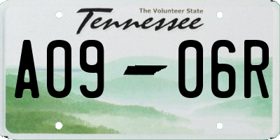 TN license plate A0906R