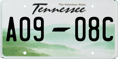 TN license plate A0908C