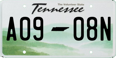 TN license plate A0908N