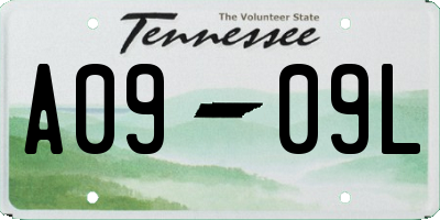 TN license plate A0909L