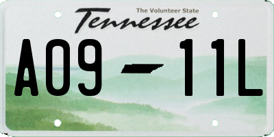 TN license plate A0911L
