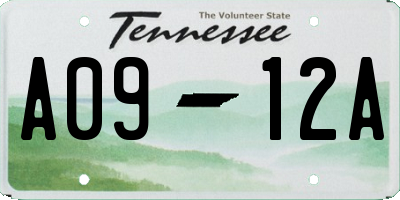 TN license plate A0912A
