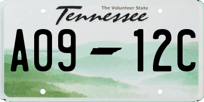 TN license plate A0912C