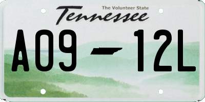 TN license plate A0912L
