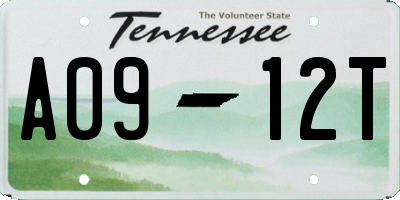 TN license plate A0912T