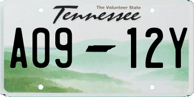 TN license plate A0912Y