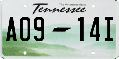 TN license plate A0914I