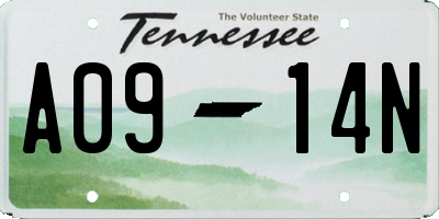 TN license plate A0914N