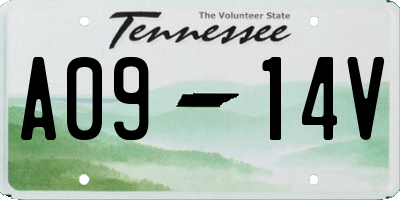 TN license plate A0914V